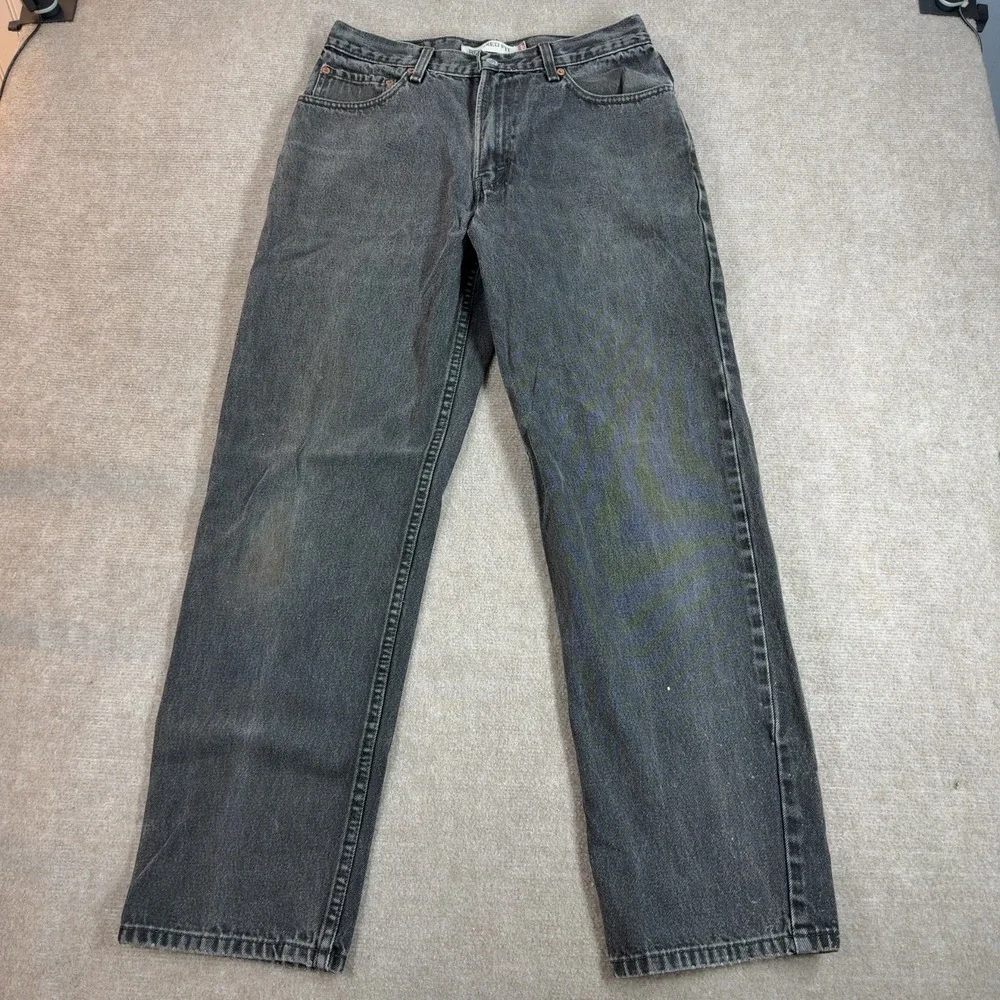 Vintage Levis 550 Mens 33x32 Faded Black Relaxed Fit Jeans Y2K Baggy 550-0260